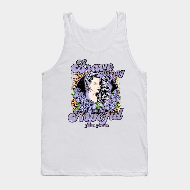 Anorexia Awareness Beautiful Girl Brave Strong Grateful Hopeful Support Gift Tank Top by GaryFloyd6868